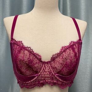 Victoria's Secret Lace Bra in Rich Magenta